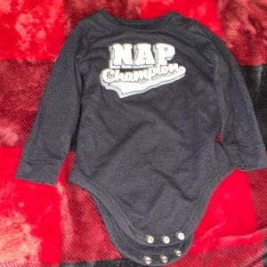 Black Garanimals long sleeve nap champion shirt